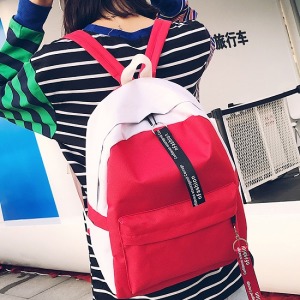 校園撞色後背包-DoubleBear