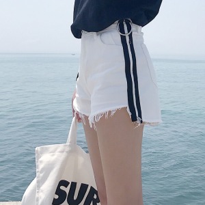 韓風運動型大圓環牛仔褲-DoubleBear