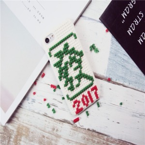 麻將發發發DIY積木手機殼-DoubleBear