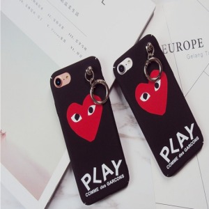 愛心酷炫黑圓環手機殼-DoubleBear