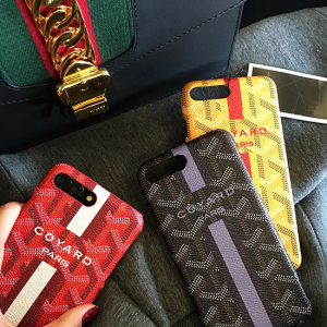 簡約中性皮質手機殼-DoubleBear