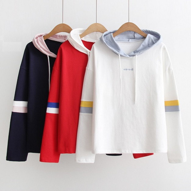 韓版字母連帽T-DoubleBear