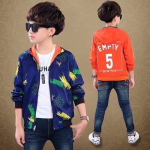 正反兩穿潑漆外套-DoubleBear