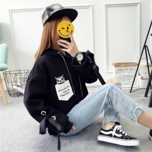 可愛貓咪口帶蝴蝶結上衣-DoubleBear