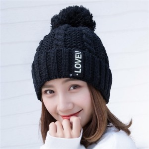 LOVE愛的標籤溫暖毛帽-DoubleBear