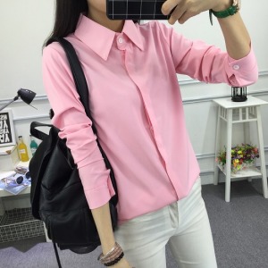 韓版加絨長袖襯衫-DoubleBear