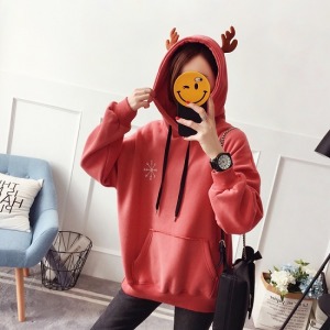 聖誕雪花小鹿連帽上衣-DoubleBear