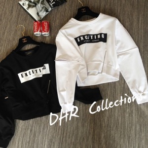 拉鍊收腰短版帥妹上衣-DoubleBear