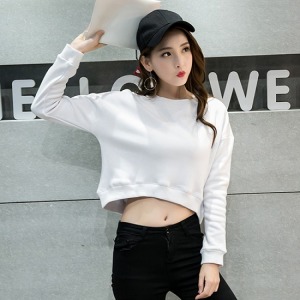 韓版高腰短款露臍上衣-DoubleBear