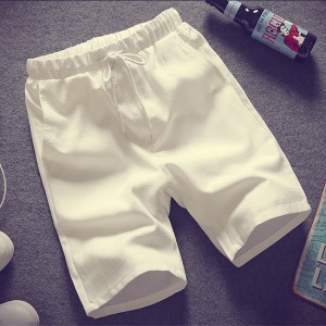 格紋五分運動短褲-DoubleBear