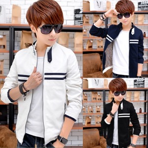 帥氣立領線條防風夾克-DoubleBear