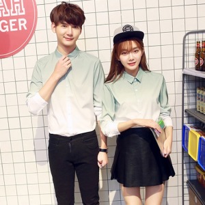 炫彩漸層系情侶襯衫-DoubleBear