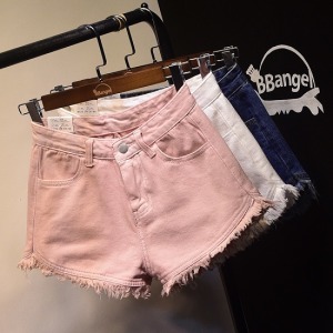 青春活力抽鬚毛邊短褲-DoubleBear