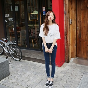 修身激瘦舒適牛仔褲-DoubleBear