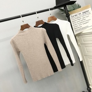 優雅半領針織毛線衫-DoubleBear