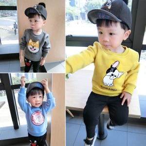 狗狗貓貓大集合長袖上衣-DoubleBear