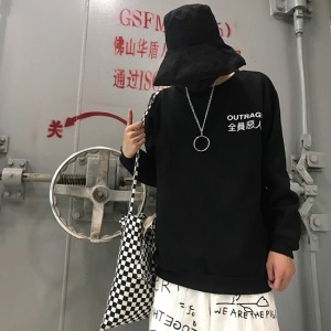 極簡風文字長袖上衣-DoubleBear