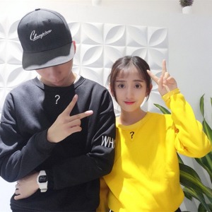 問號WHAT情侶大學T-DoubleBear