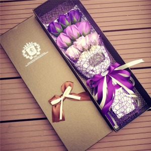 浪漫漸層系香皂玫瑰花束-DoubleBear