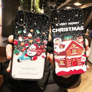 繽紛雪人摩托車流沙手機殼-DoubleBear