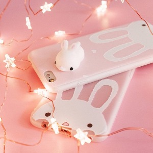 舒壓療癒軟Q兔兔手機殼-DoubleBear