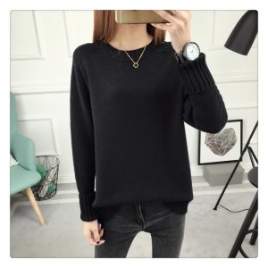 少女多色圓領針織上衣-DoubleBear