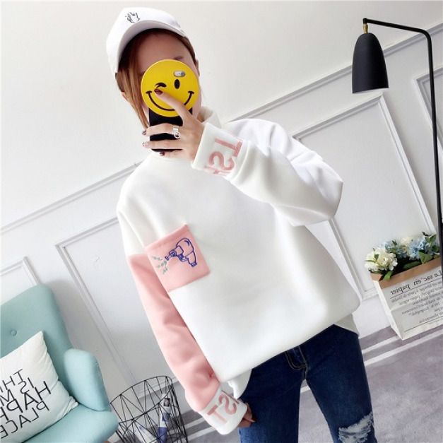 雷達雙色長袖上衣-DoubleBear