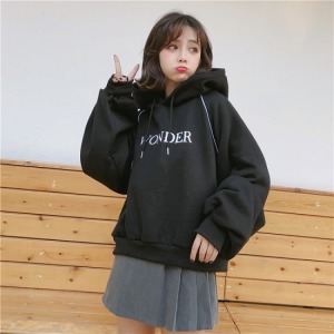 WONDER素面拉繩連帽T-DoubleBear