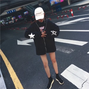 元素三星寬鬆長袖外套-DoubleBear