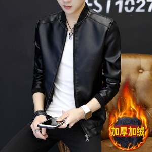 型男加絨款帥氣皮外套-DoubleBear