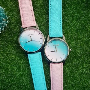 清新漸層系情侶石英錶-DoubleBear