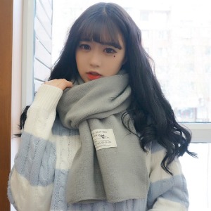 柔軟素面保暖圍巾-DoubleBear