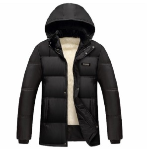 素面加絨加厚長袖外套-DoubleBear