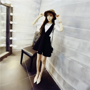 兩件式V領收腰氣質洋裝-DoubleBear