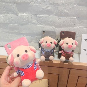 貪吃小豬毛絨手機殼-DoubleBear