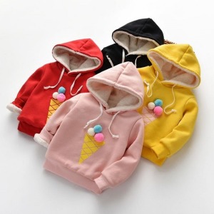 兒時立體冰淇淋絨毛厚款童裝-DoubleBear