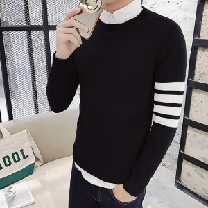 日系男孩四線條針織毛衣-DoubleBear