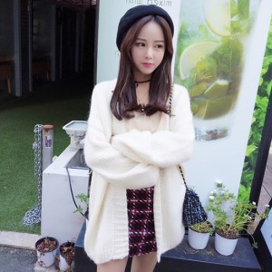 韓系學院女孩針織罩衫-DoubleBear