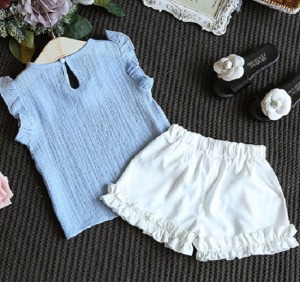 氣質花邊無袖套裝-DoubleBear