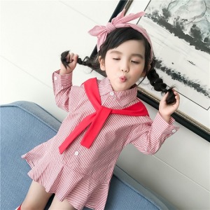 學院風線條連身襯裙-DoubleBear