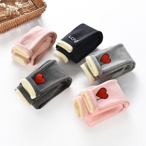 心連心刺繡加絨長褲-DoubleBear