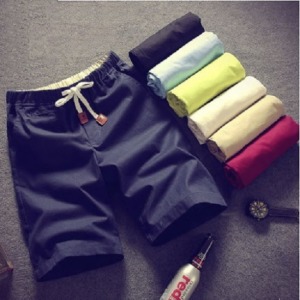 男士多色抽繩休閒五分短褲-DoubleBear