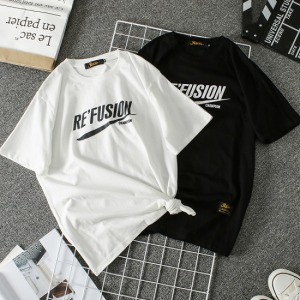 寬鬆RE'美式情侶短T-DoubleBear