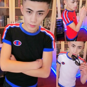 年輕小夥子最愛撞色短T-DoubleBear