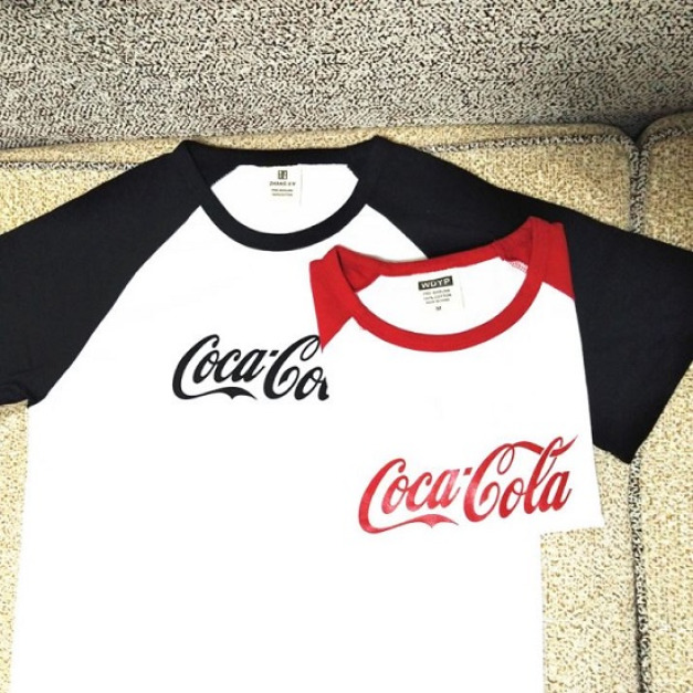 獨家製訂插肩撞色短袖上衣-DoubleBear