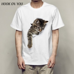 日系可愛呆萌逼真喵喵短T-DoubleBear