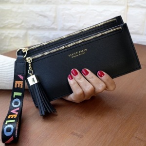 彩色LOVE掛繩可拆式薄款長夾