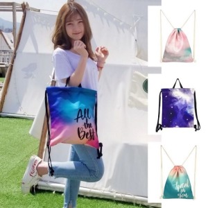 星空渲染色彩防水束口袋-DoubleBear