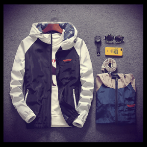 撞色新款防風秋款外套-DoubleBear