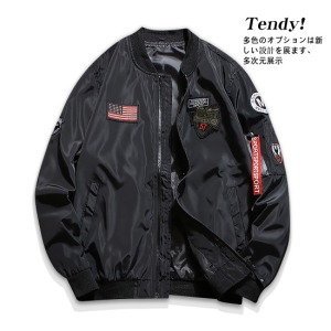 個性國旗勳章紅標飛行外套-DoubleBear